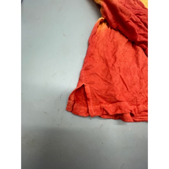 chelsea z mid sleeve tee shirt tie die orange red viscose made India medium READ - Picture 7 of 7